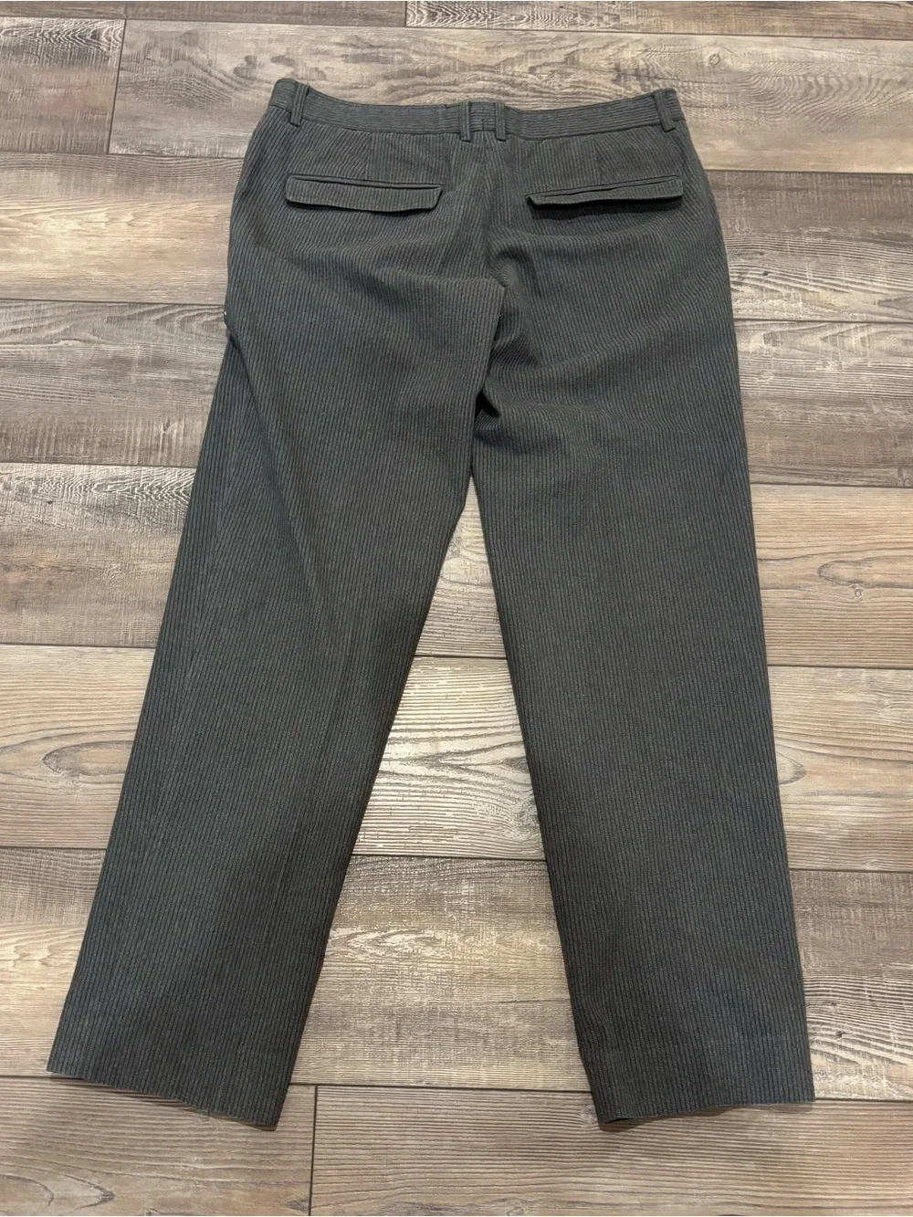 Men's Charcoal Pinstripe Dress Pants - Classic Tailored Fit  A/X Armani Exchange